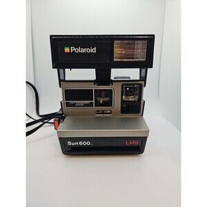 Vintage Polaroid Camera Sun 600 Land Camera LMS Instant Film w/ Strap - Working